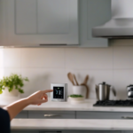 Smartphone app screen showing weekly energy savings report from a smart thermostat