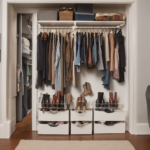 Close-up view of the deep pockets and sturdy fabric of a door shoe organizer