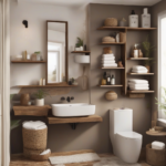 Close-up detail of the floating shelf's hidden bracket and solid wood grain